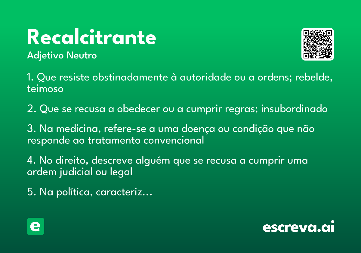 recalcitrante