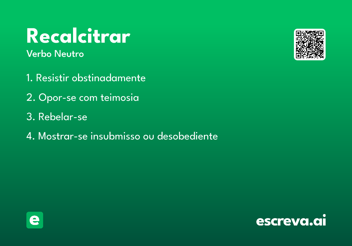 recalcitrar