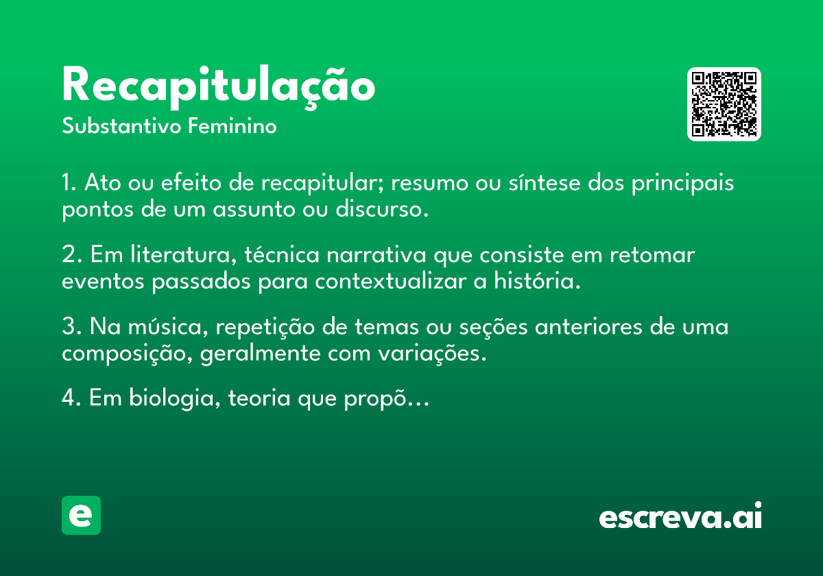 recapitulação