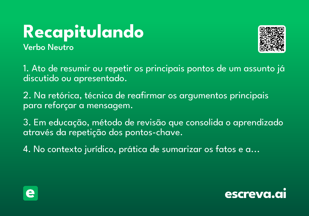 recapitulando