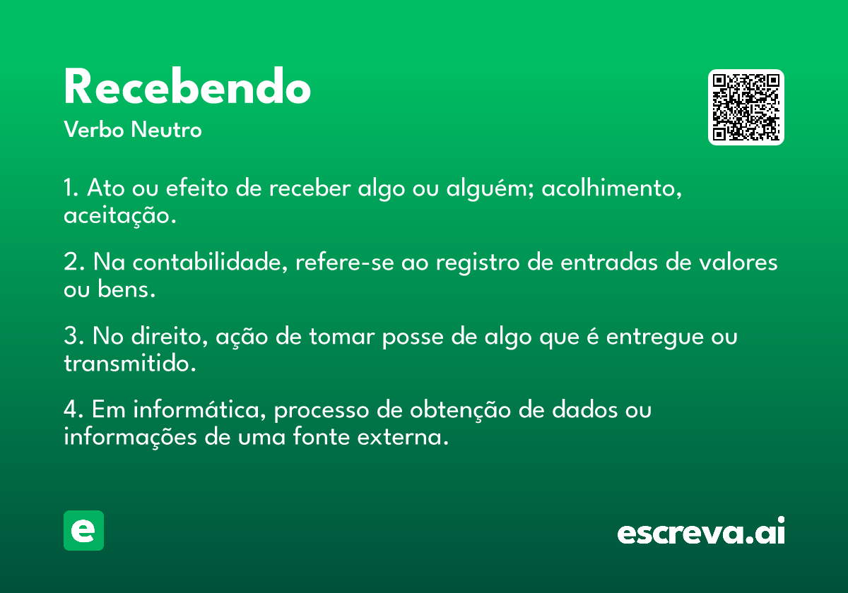 recebendo