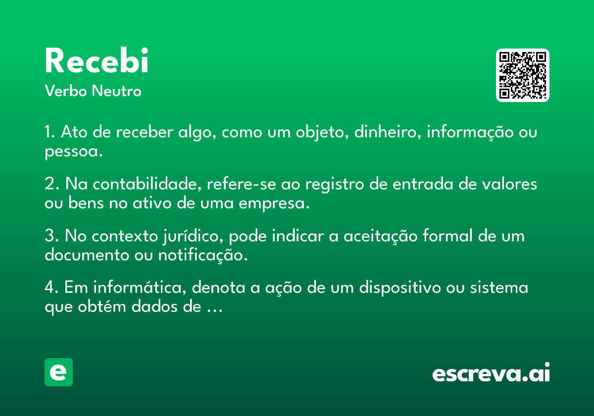 recebi