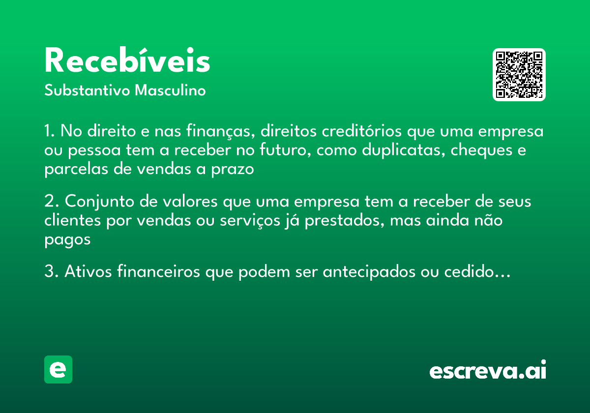 recebíveis