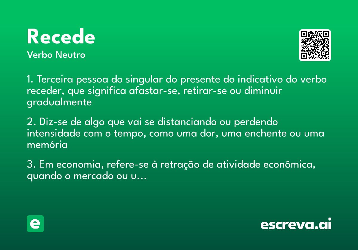 recede