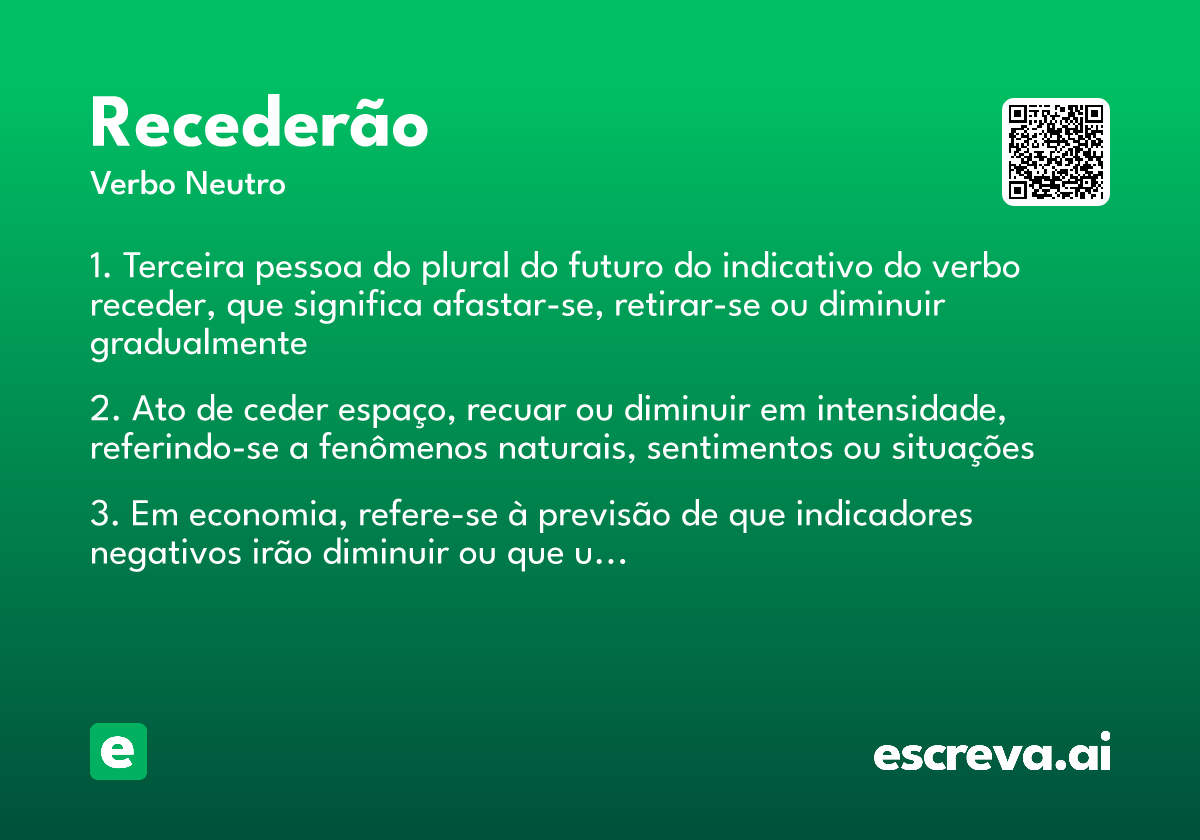 recederão