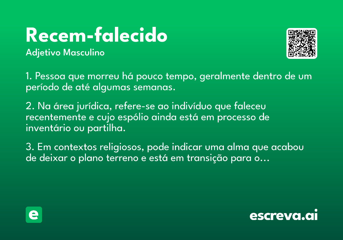 recem-falecido