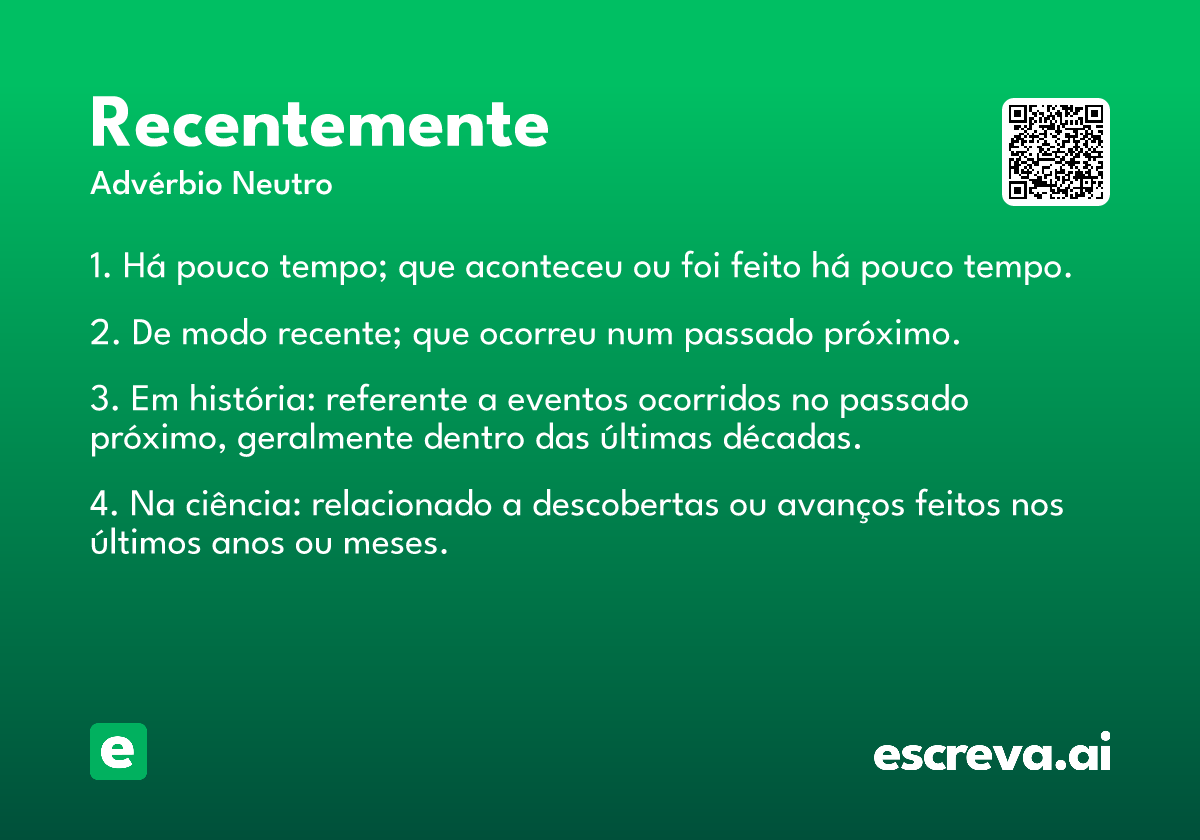 recentemente