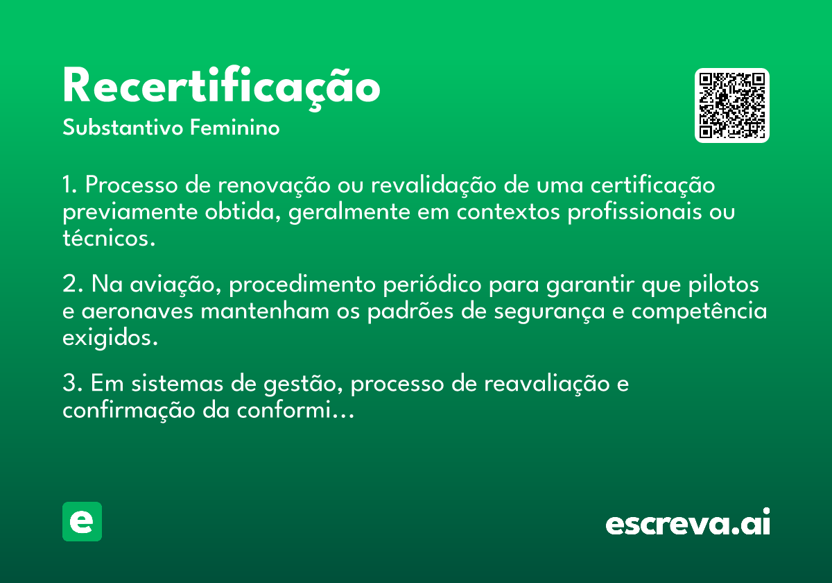 recertificação