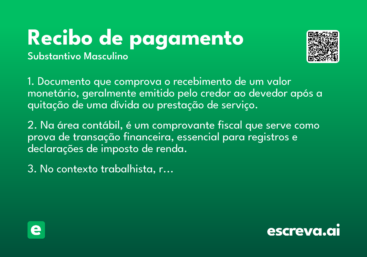 recibo de pagamento