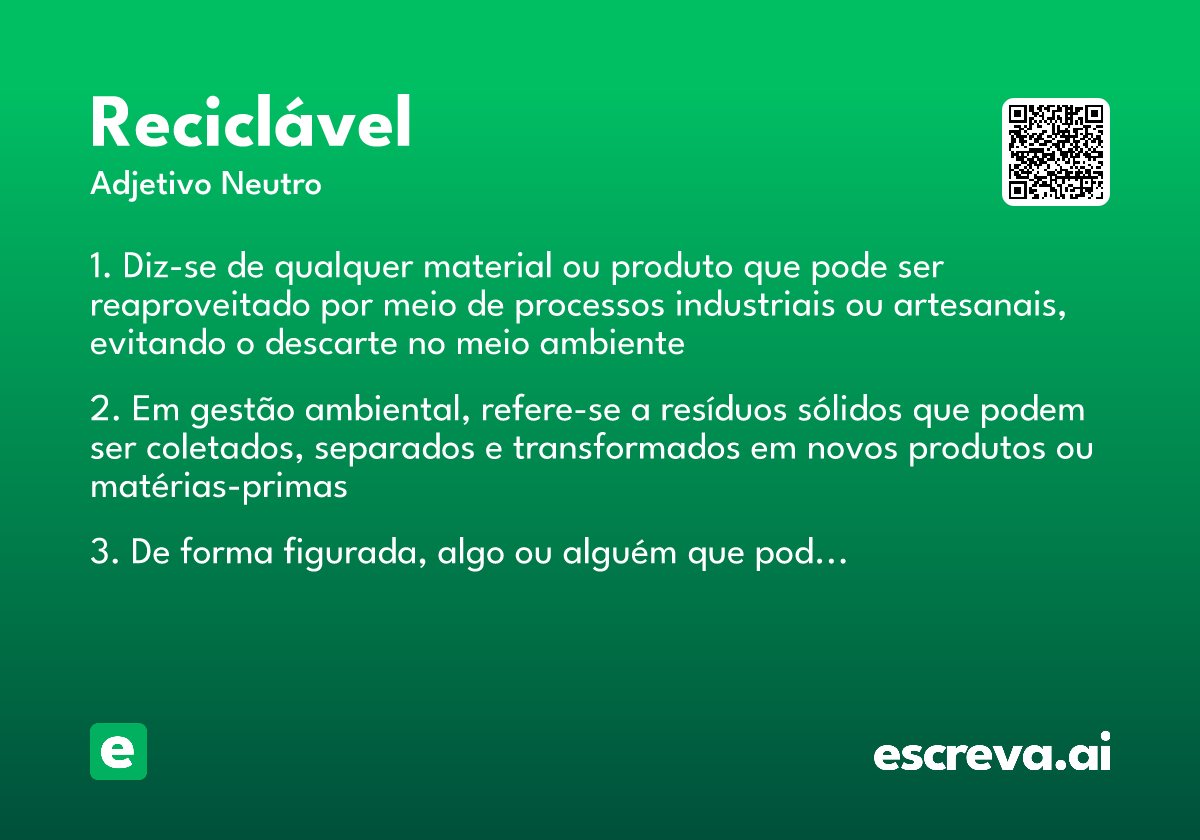 reciclável
