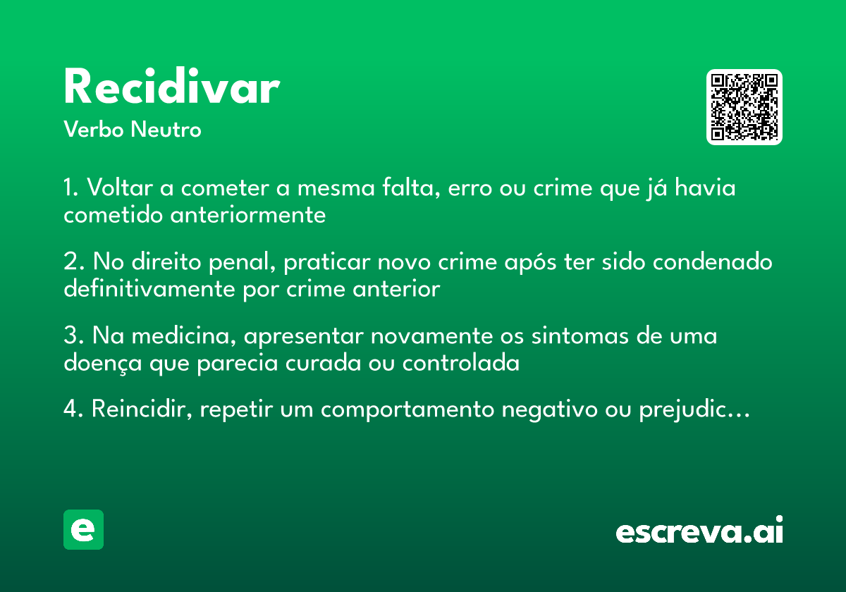 recidivar