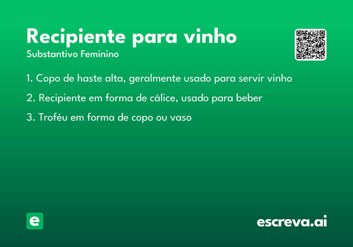 recipiente para vinho