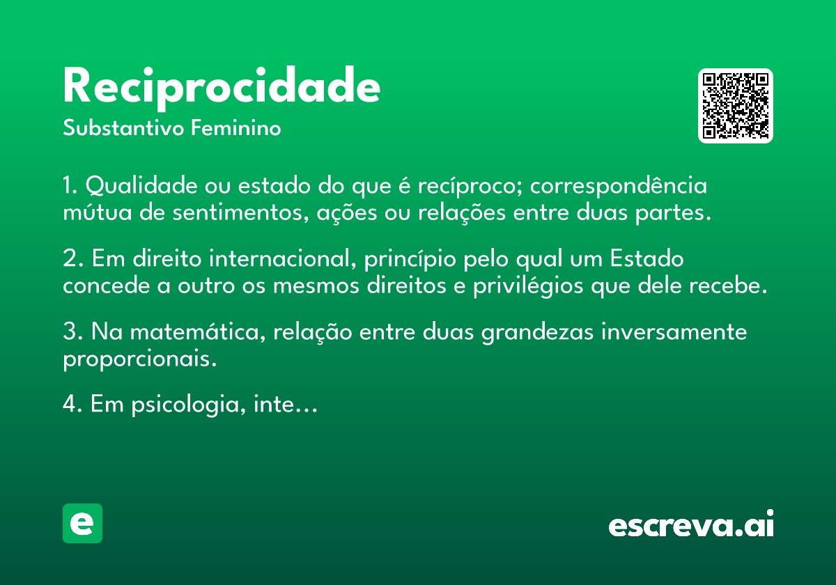 reciprocidade
