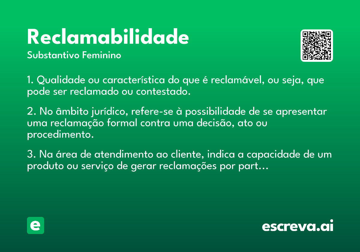 reclamabilidade