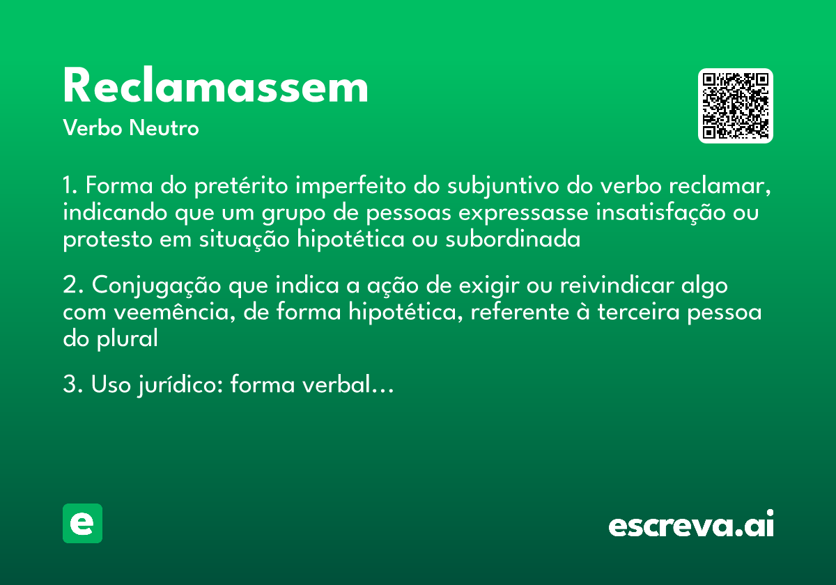 reclamassem