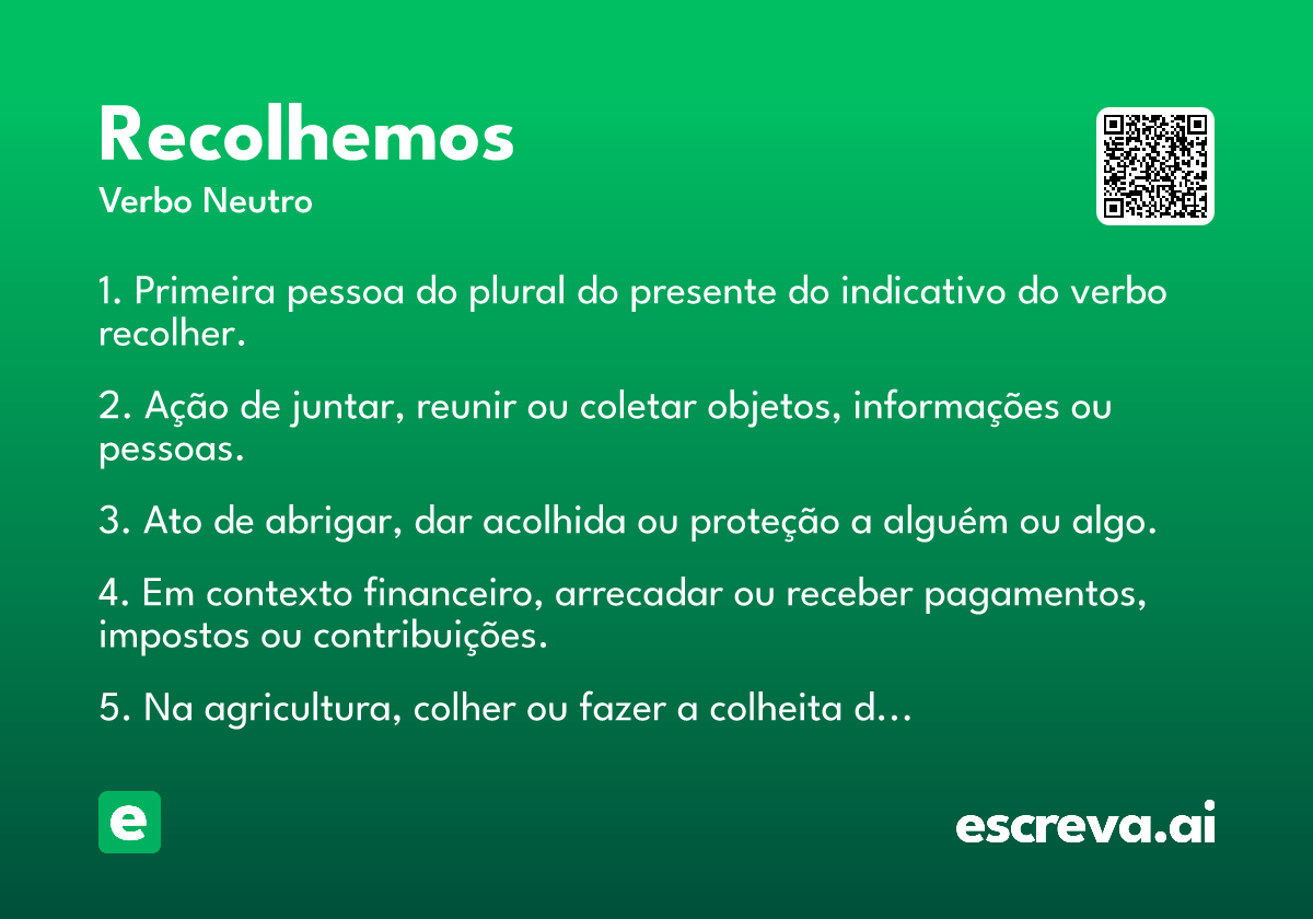 recolhemos