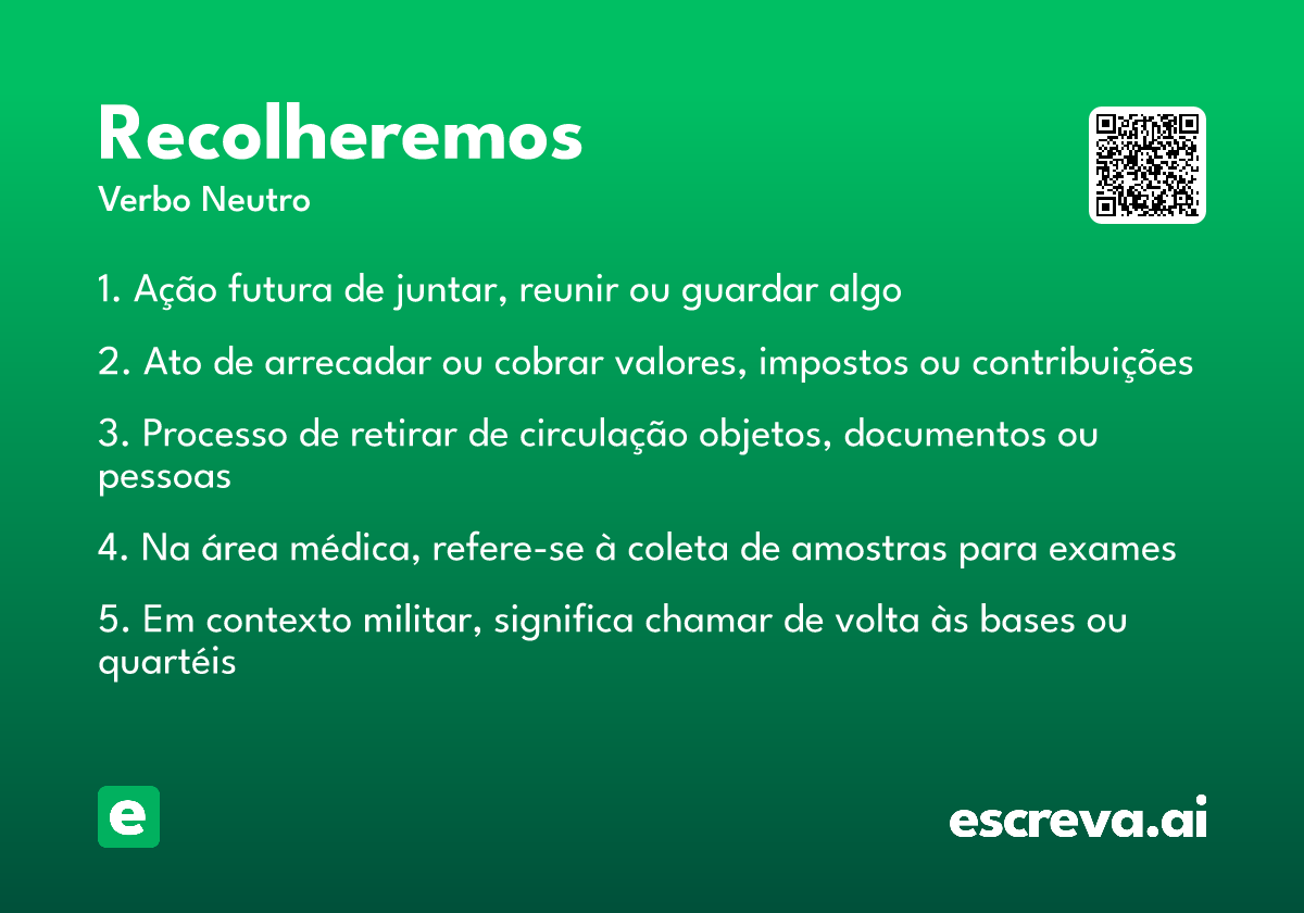 recolheremos