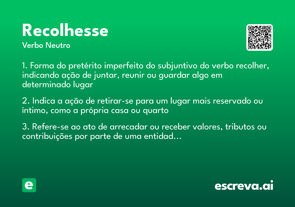 recolhesse