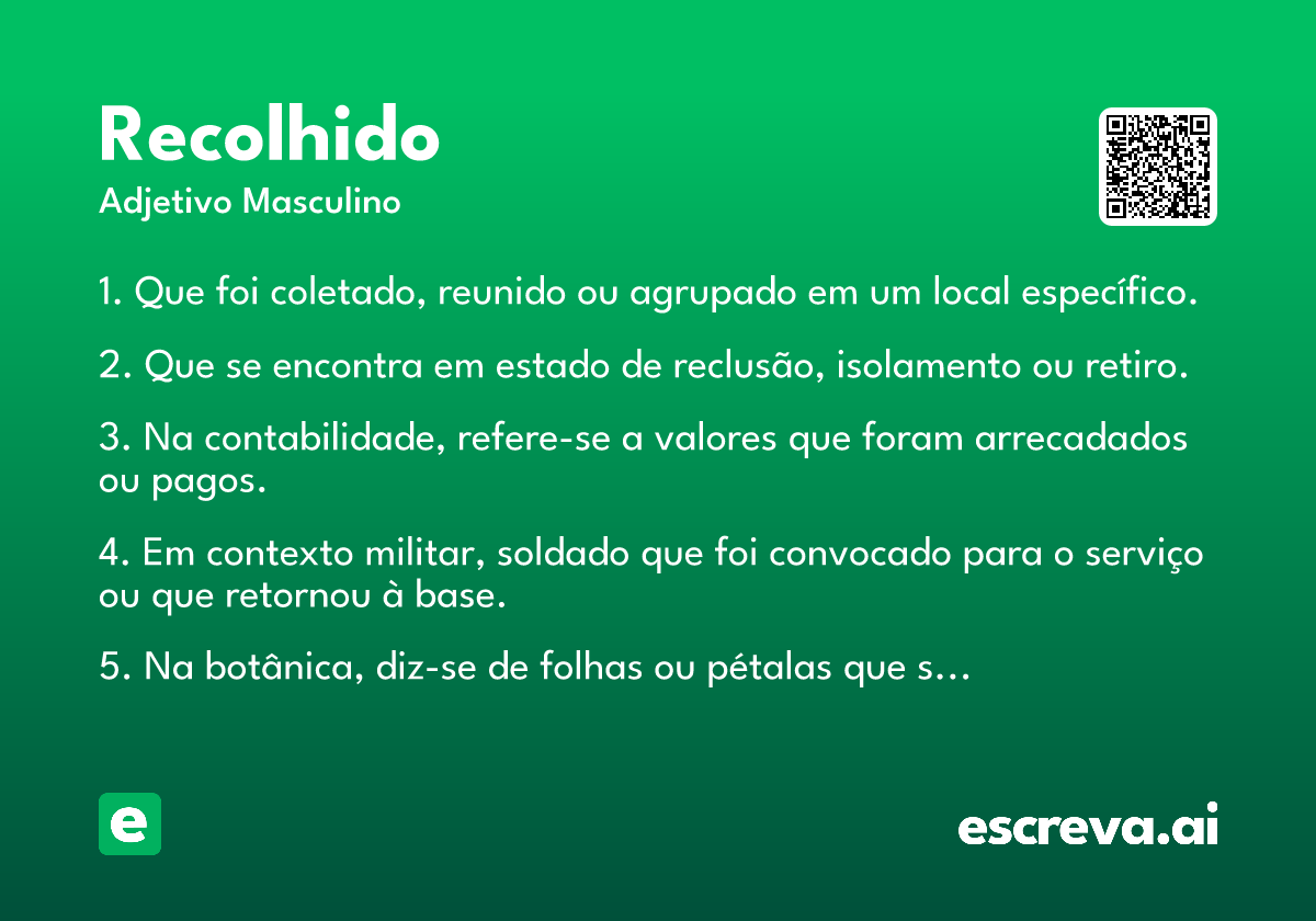 recolhido