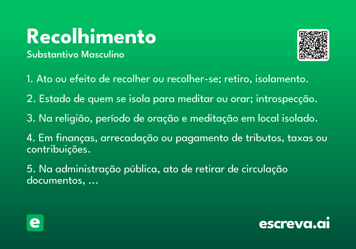 recolhimento