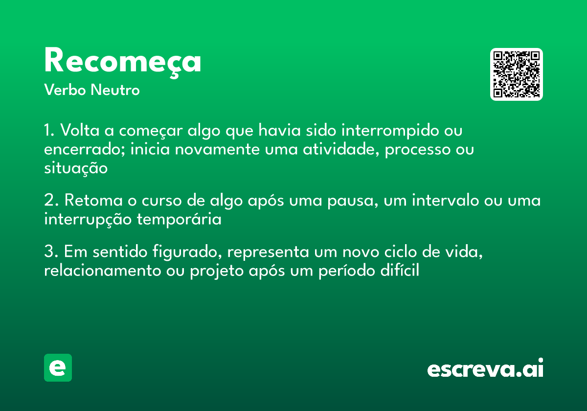 recomeça