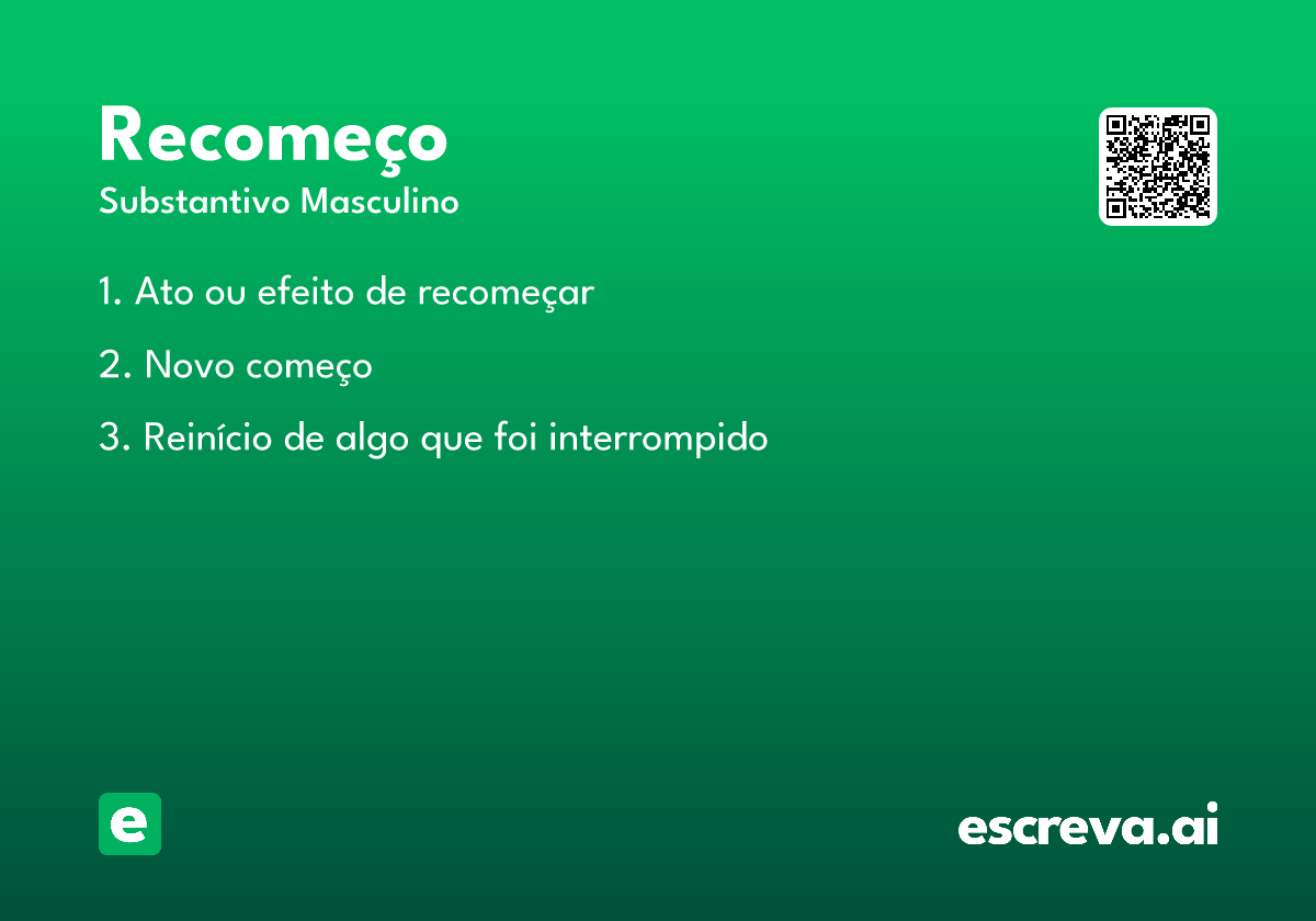 recomeço