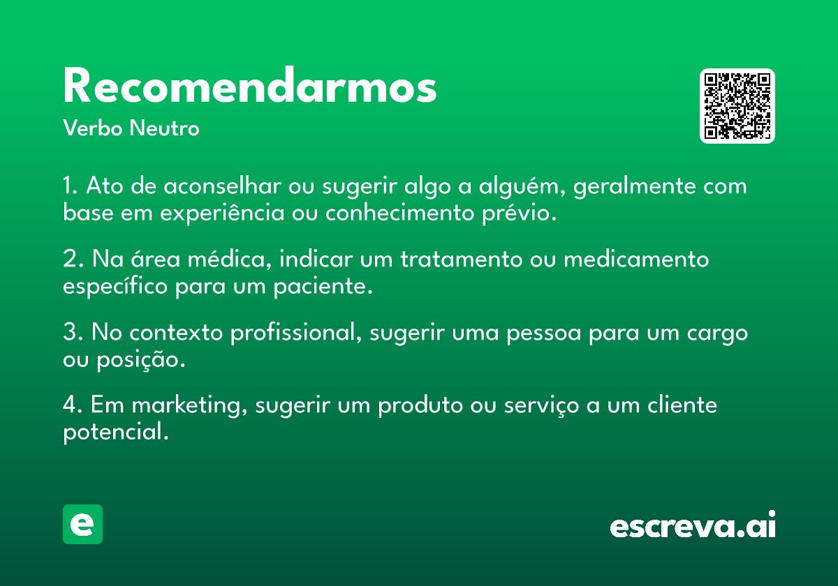 recomendarmos