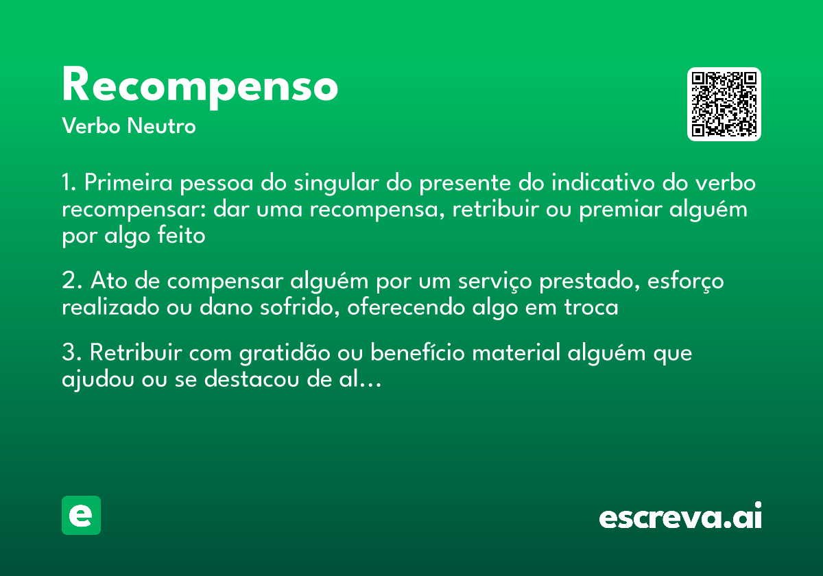 recompenso