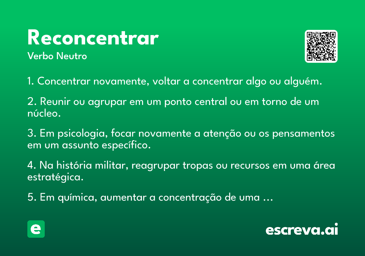 reconcentrar