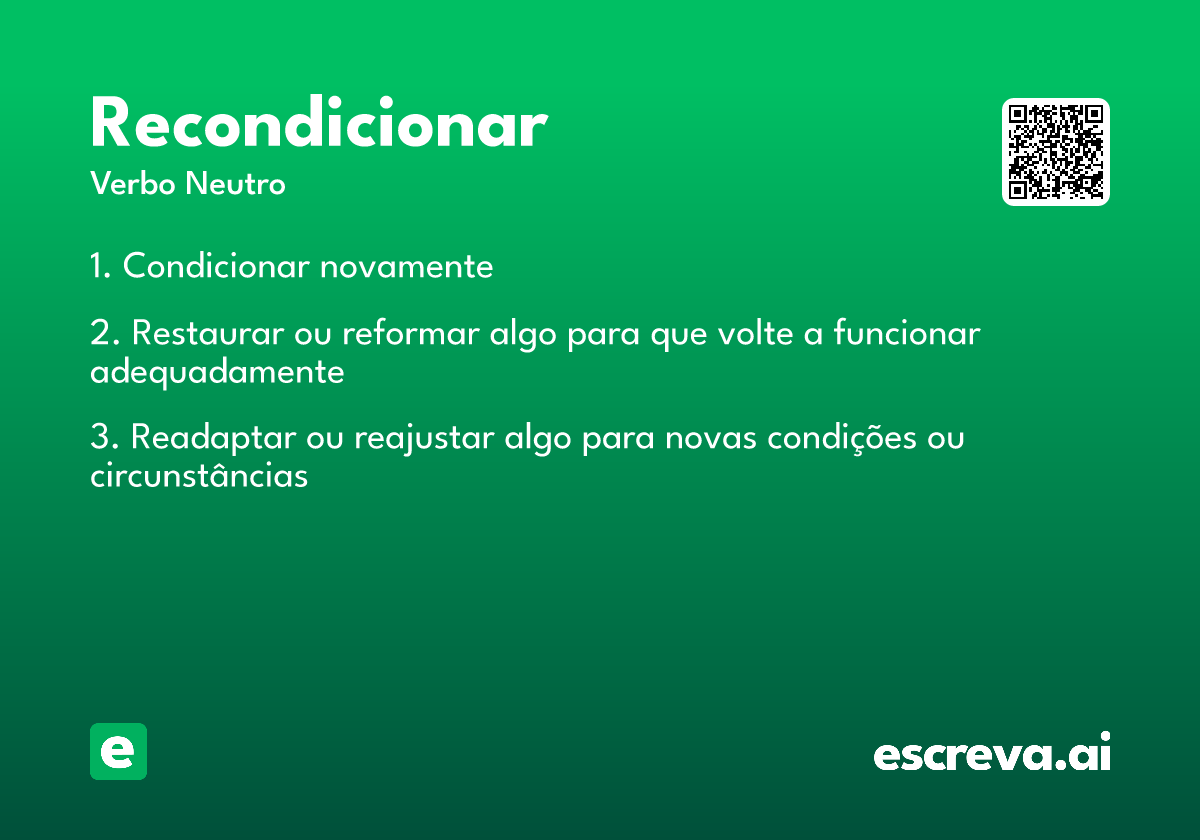 recondicionar