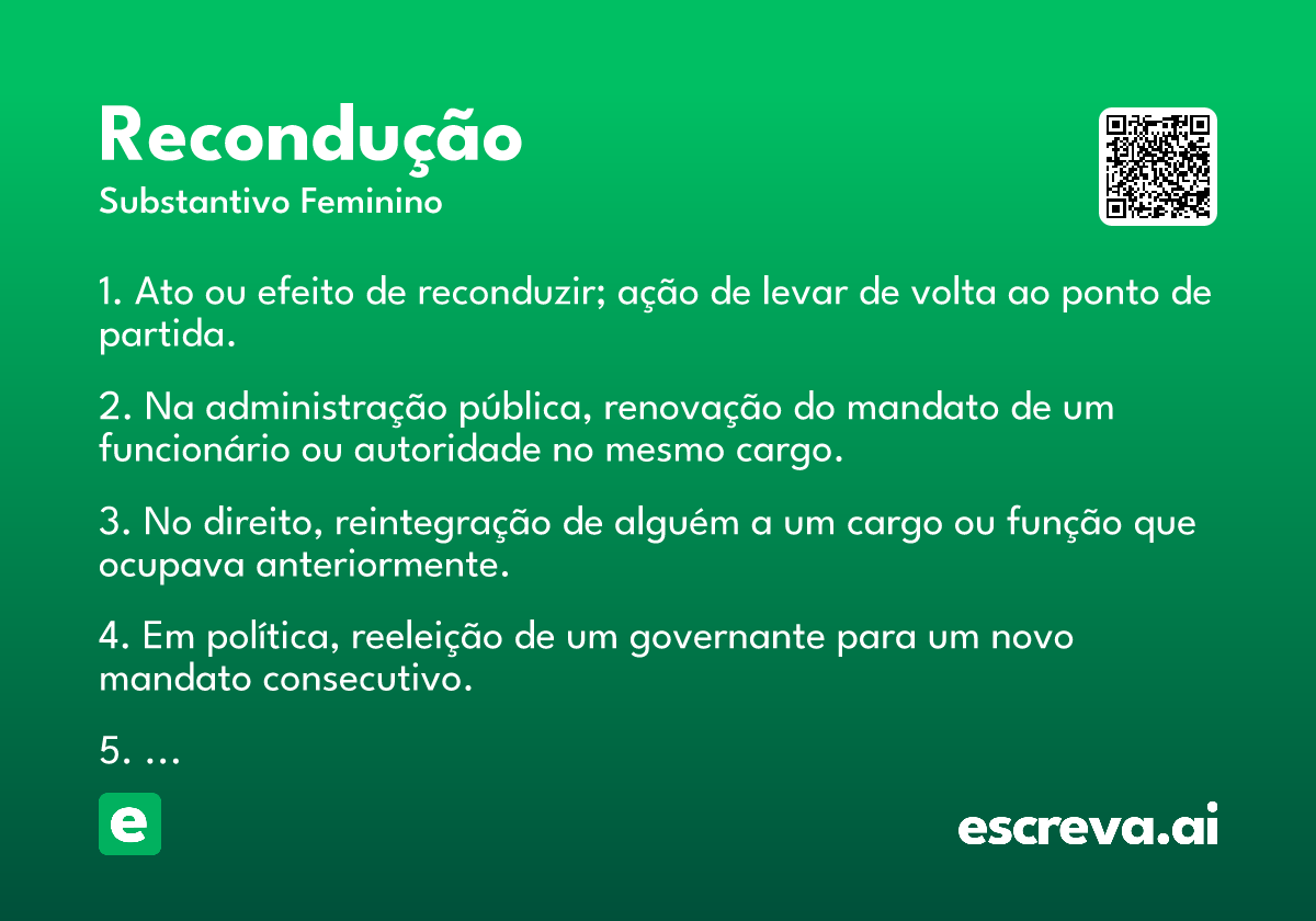 recondução