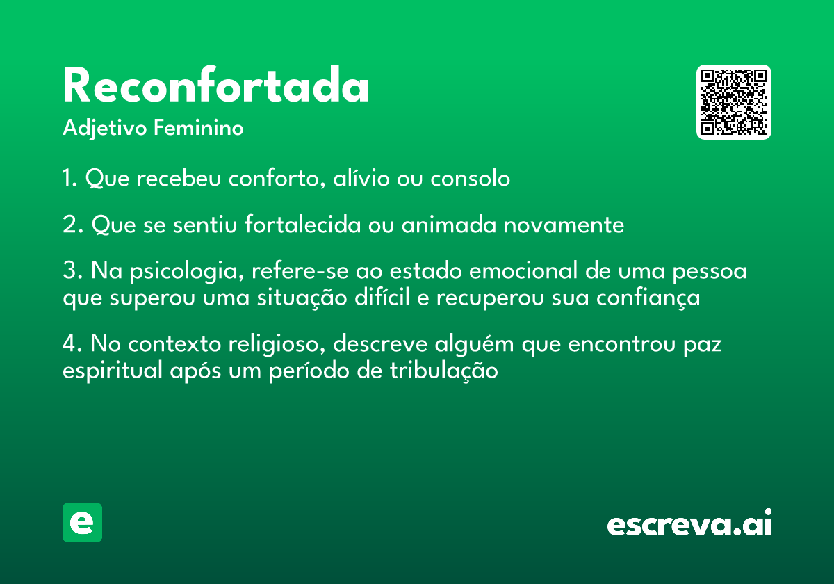 reconfortada