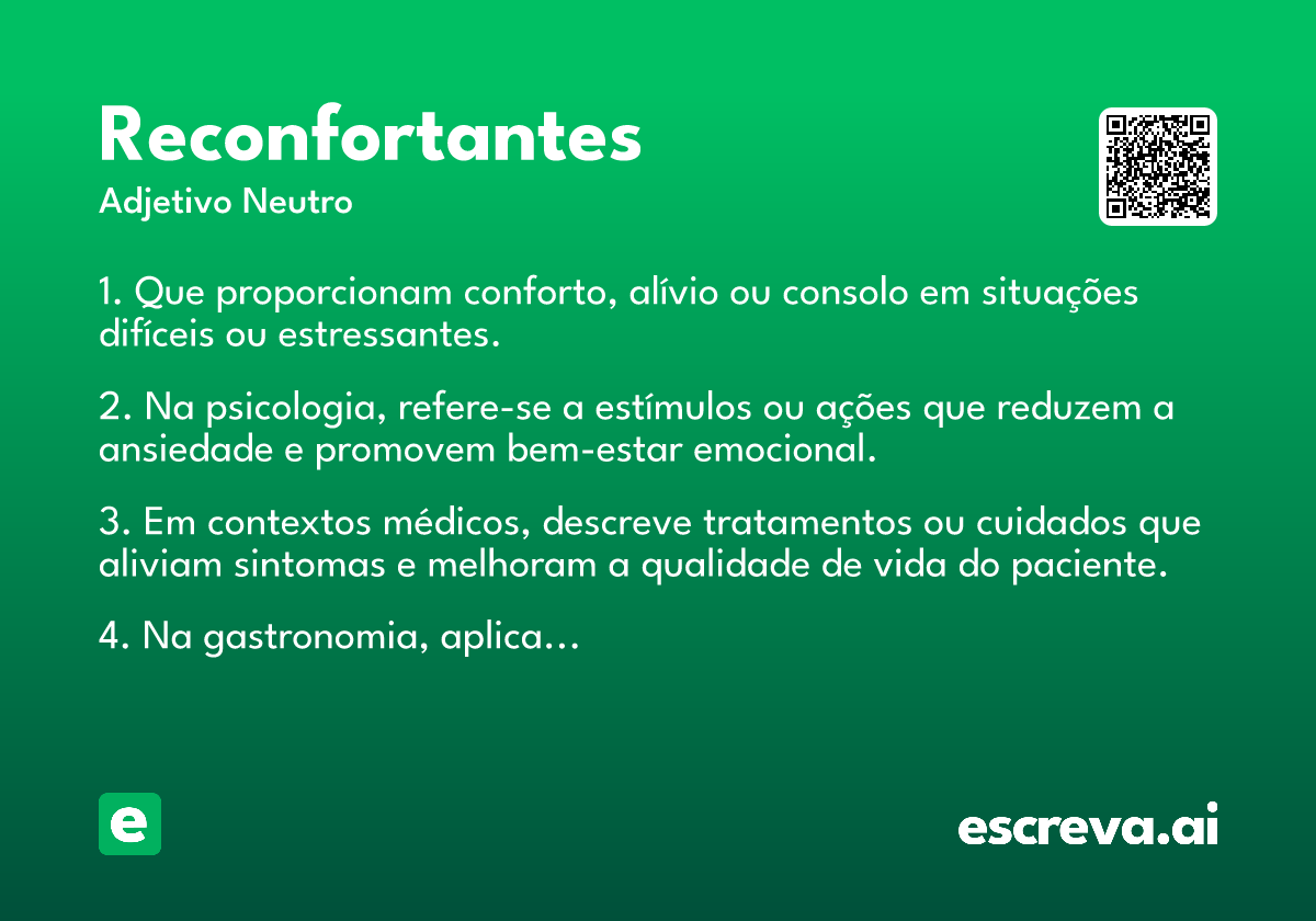 reconfortantes