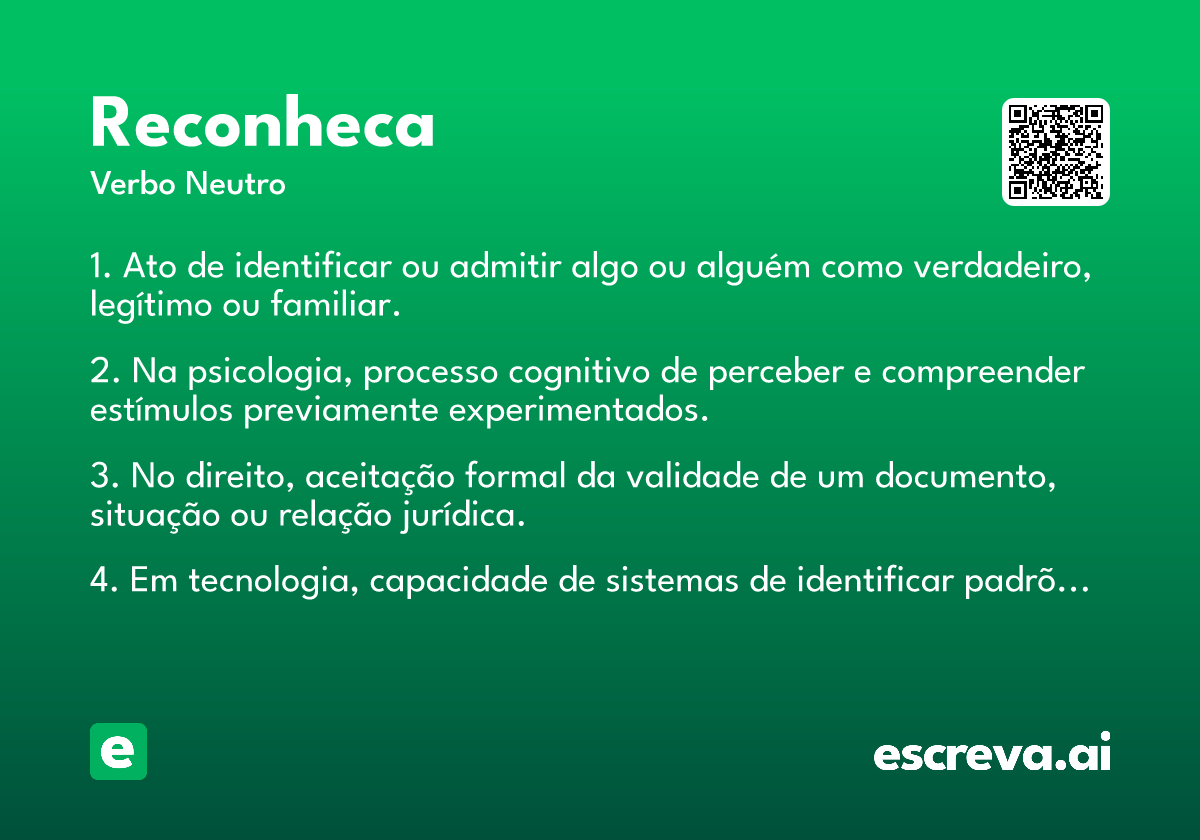 reconheca