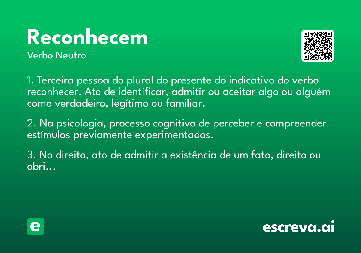 reconhecem
