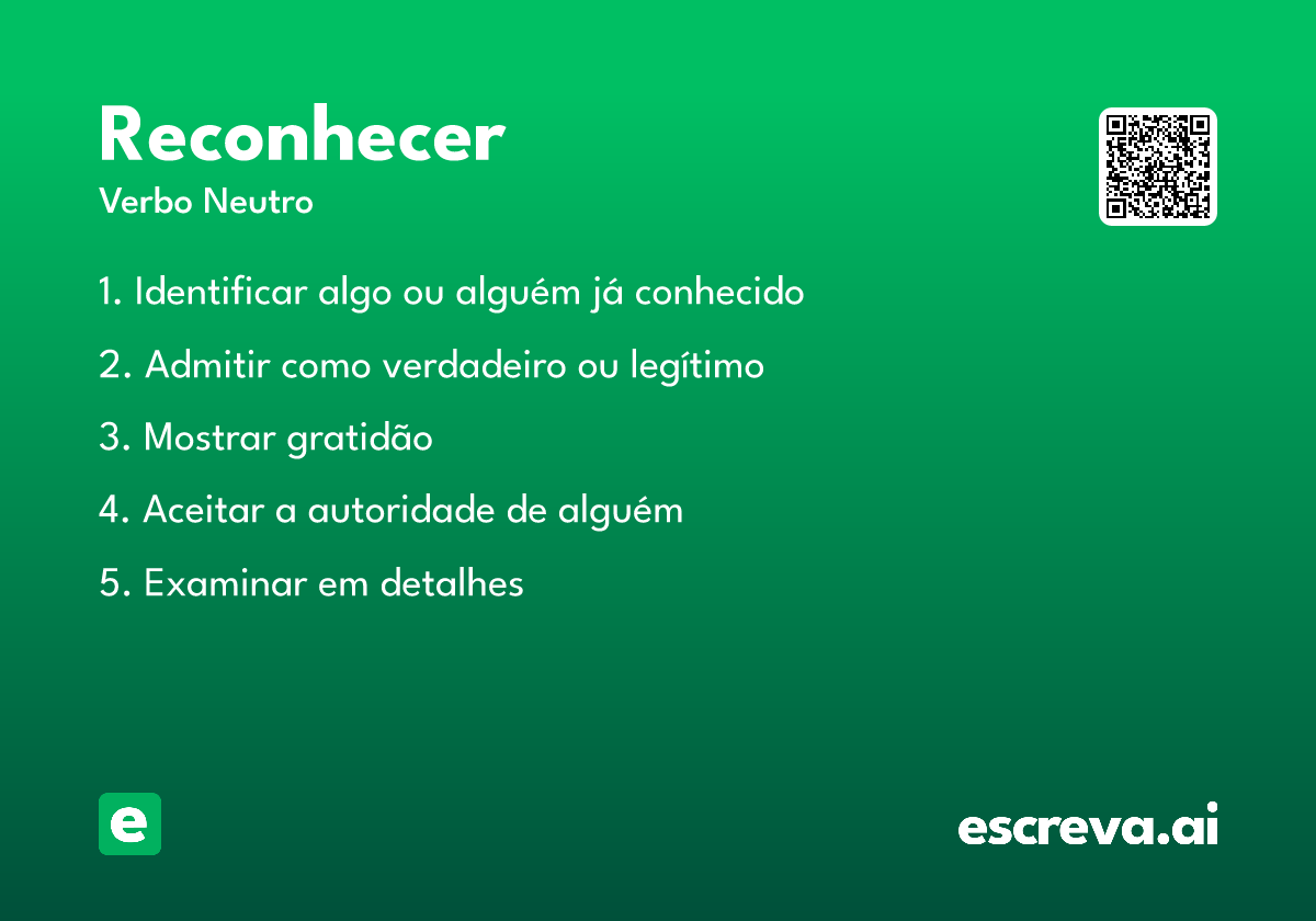 reconhecer