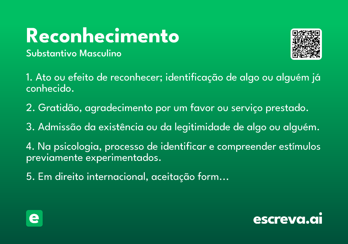 reconhecimento