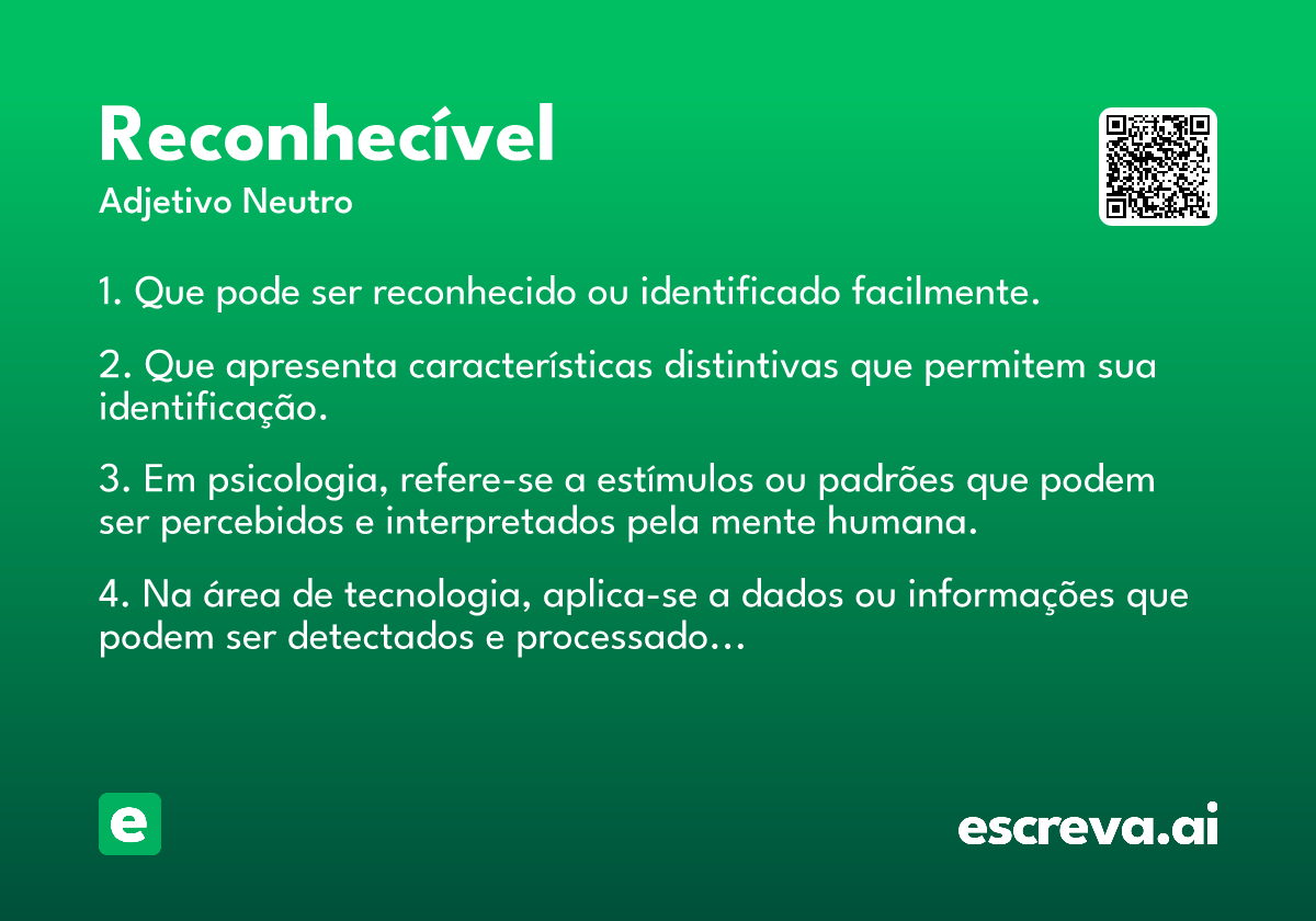 reconhecível