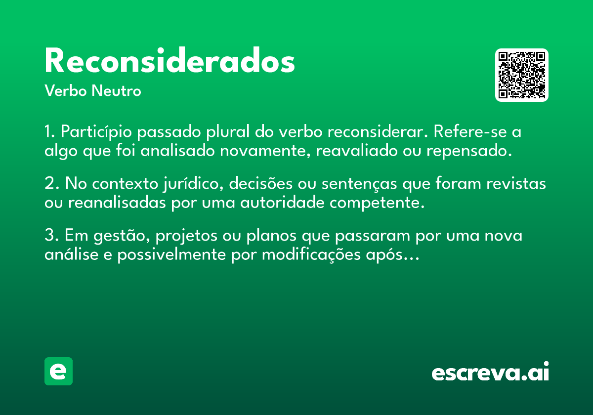 reconsiderados