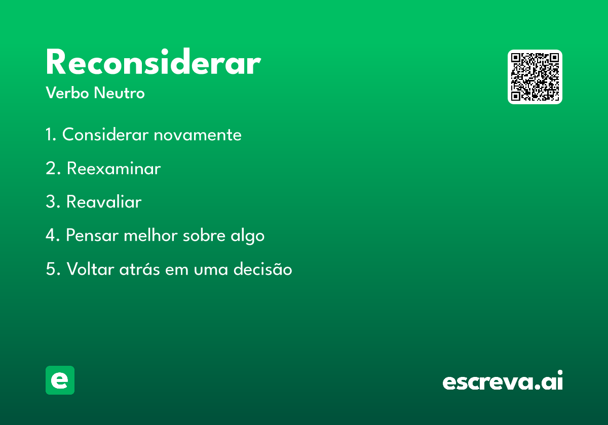 reconsiderar
