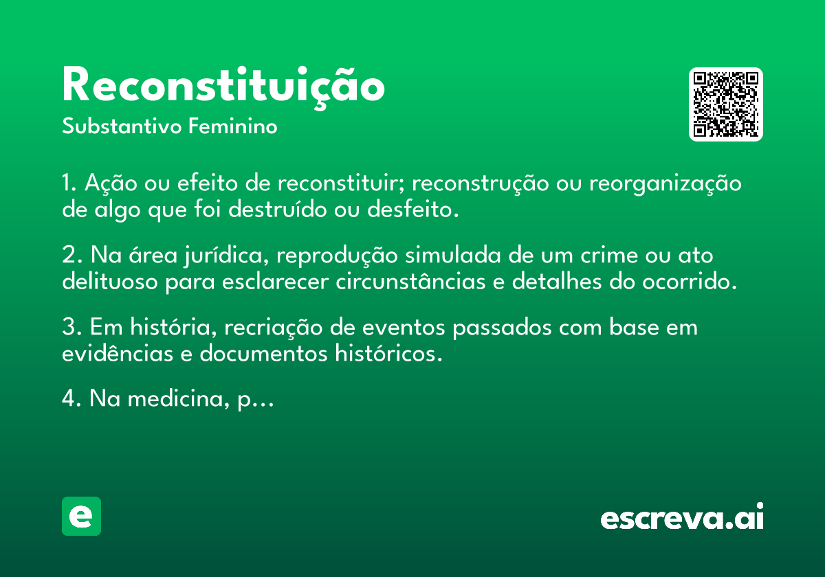 reconstituição