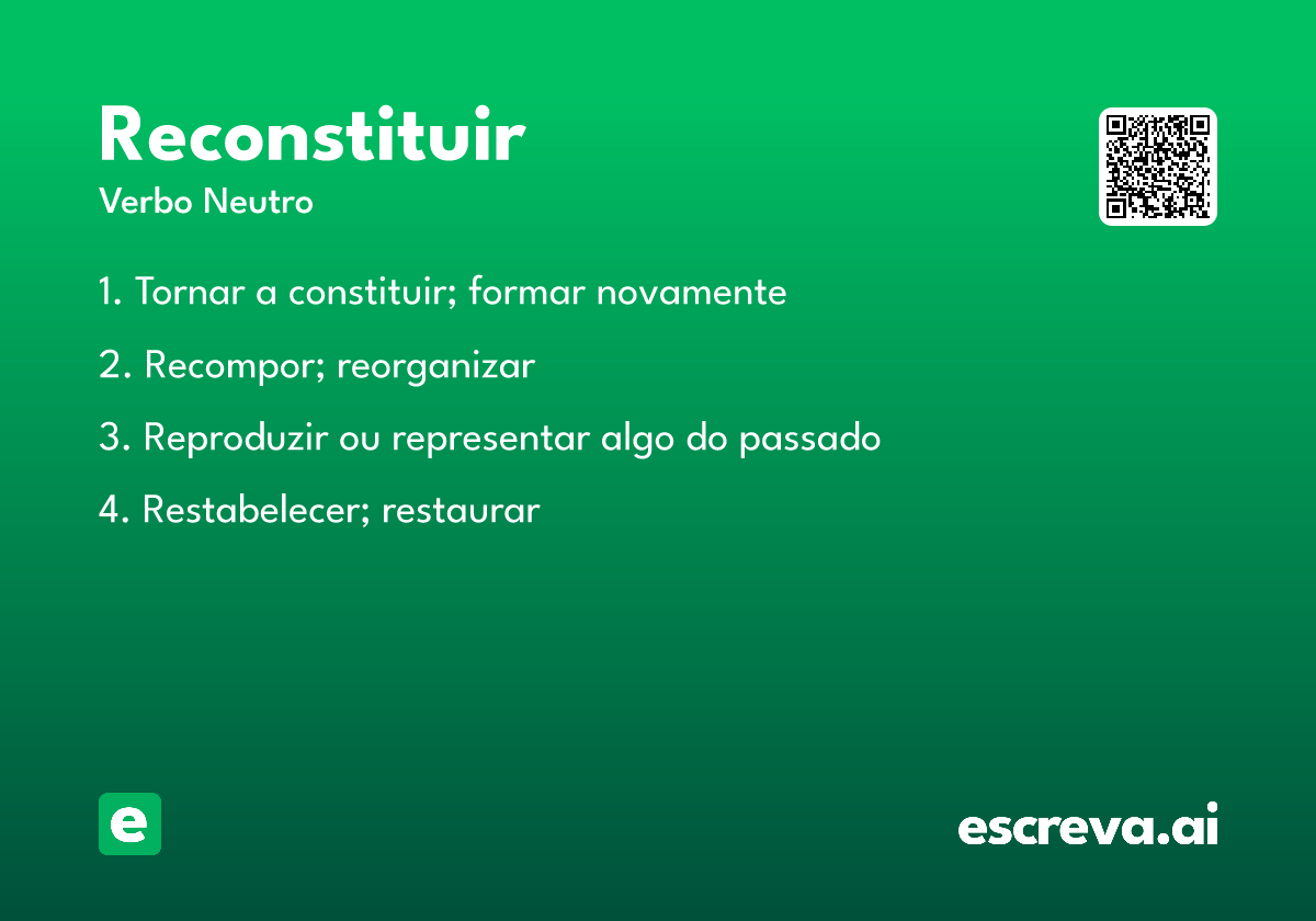 reconstituir