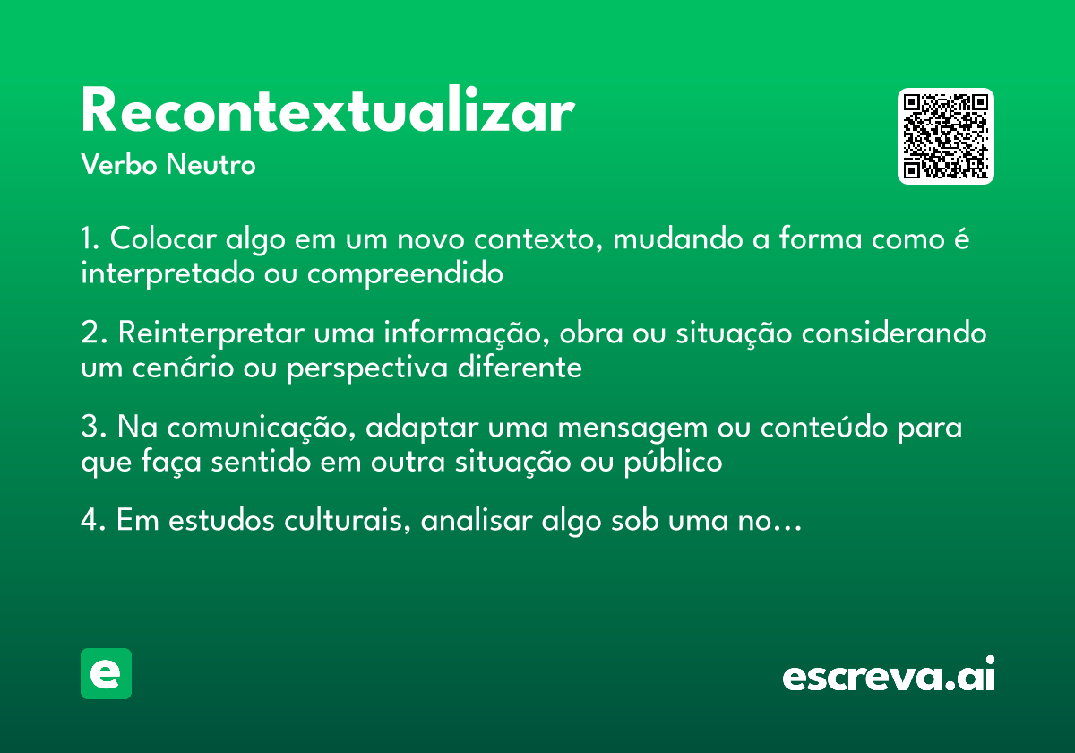 recontextualizar