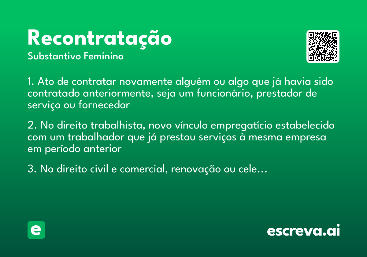recontratação