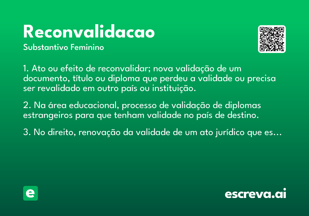 reconvalidacao