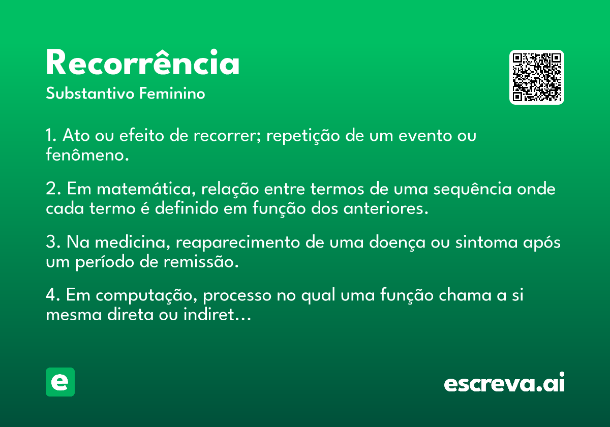 recorrência