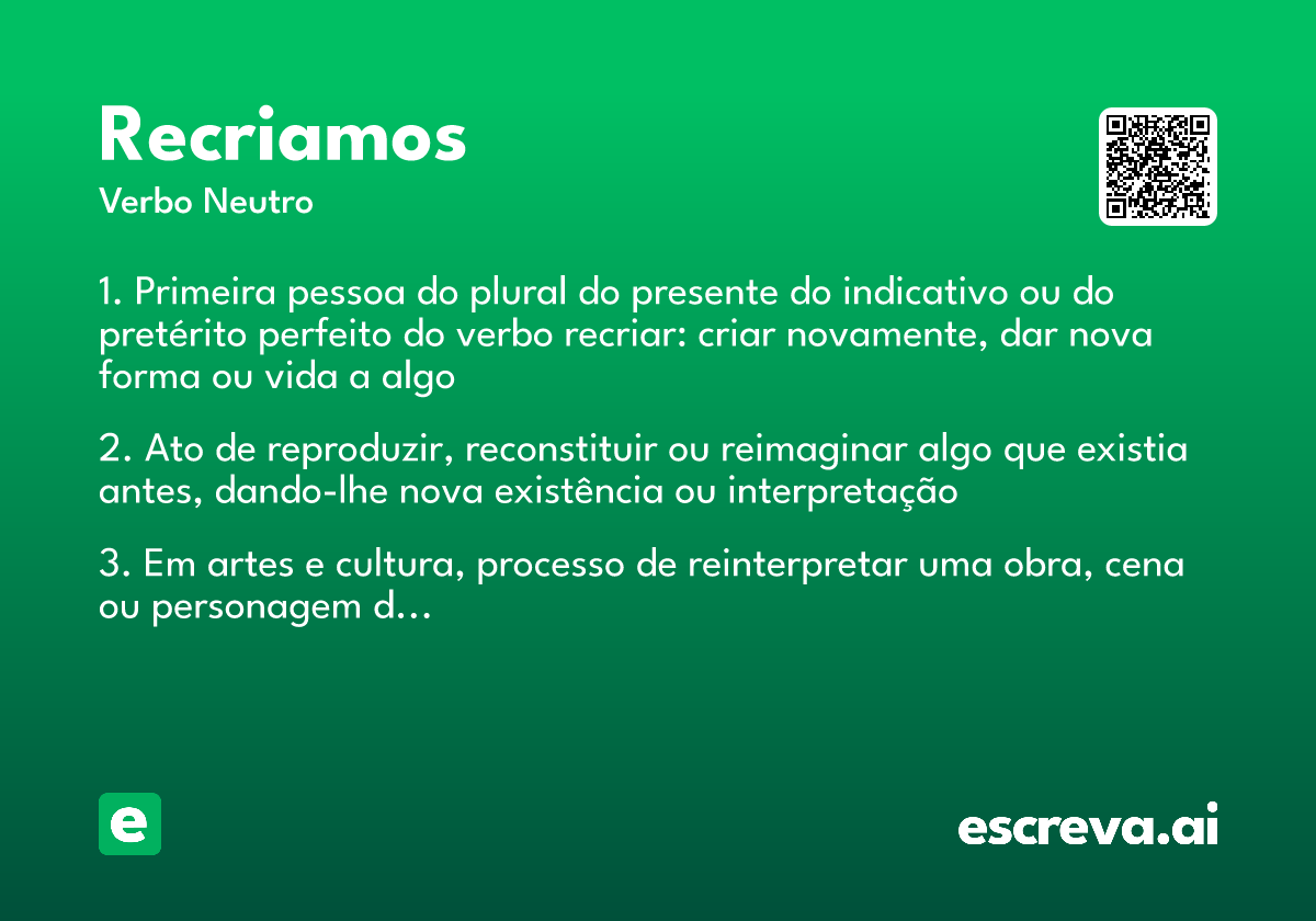 recriamos