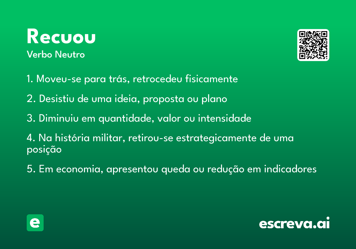 recuou