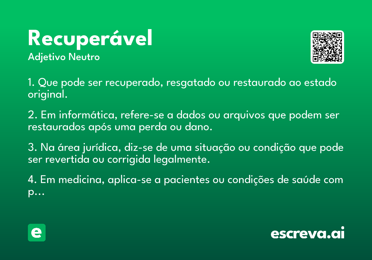 recuperável