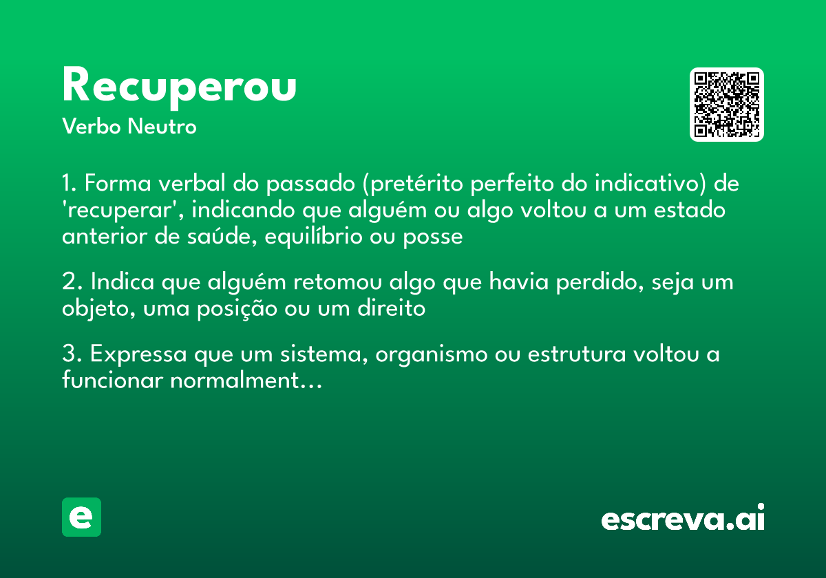 recuperou